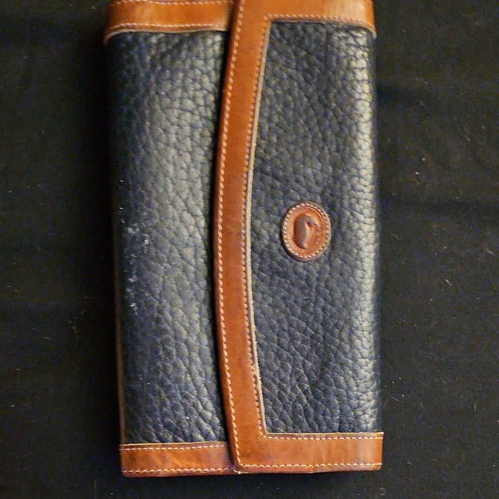 Dooney & Bourke Navy and Brown Wallet